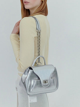 silver chain backpack