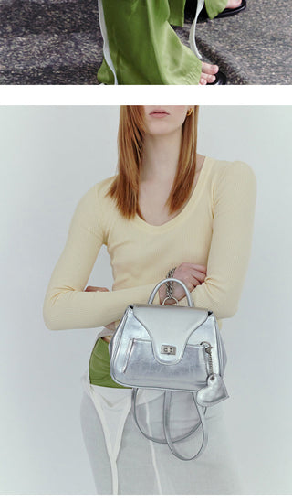 silver chain backpack