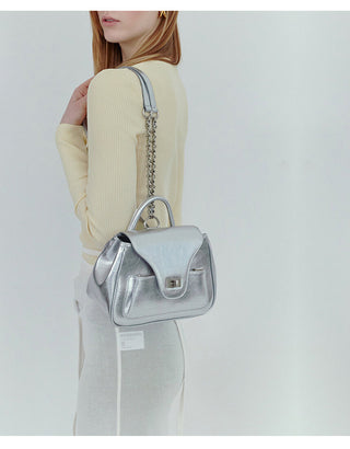 silver chain backpack