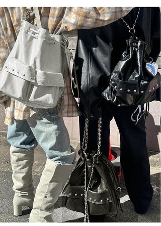 chain bucket bag