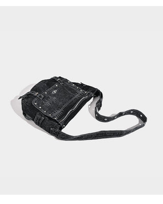 washed jean messenger