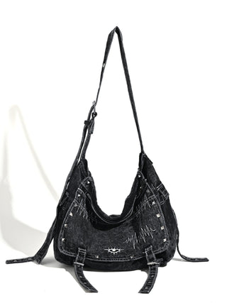 washed jean messenger