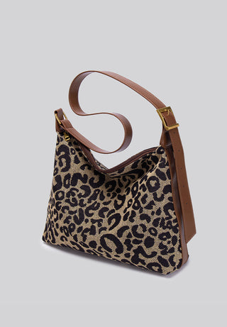 leopard canvas tote