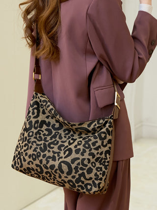 leopard canvas tote