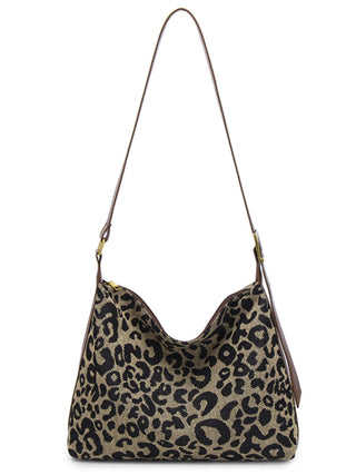 leopard canvas tote