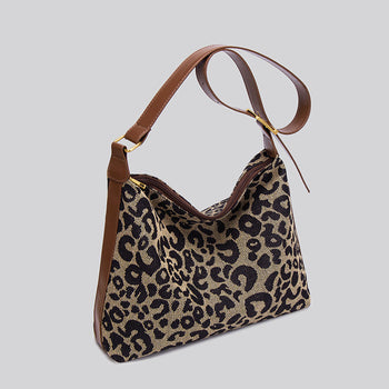 leopard canvas tote