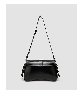 black motorcycle bag