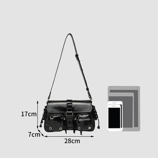 black motorcycle bag