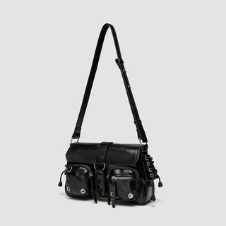 black motorcycle bag