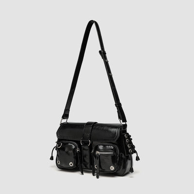 black motorcycle bag