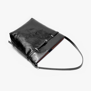 black bucket bag