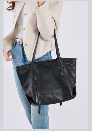 crocodile commuter tote