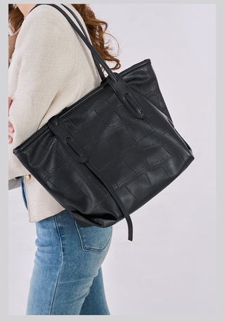 crocodile commuter tote