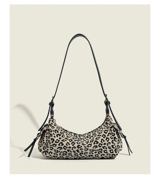 leopard baguette bag