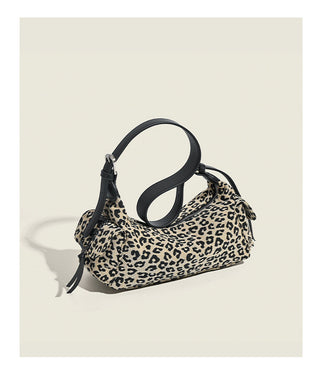 leopard baguette bag