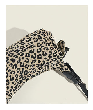 leopard baguette bag