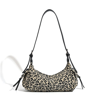 leopard baguette bag