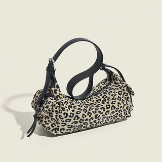 leopard baguette bag