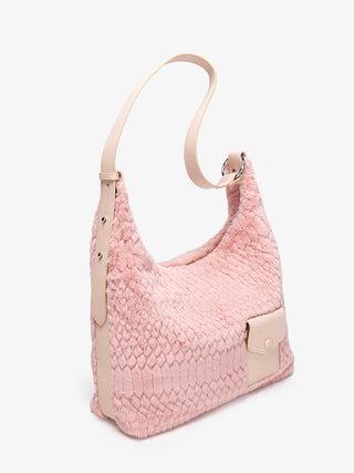 plush underarm tote