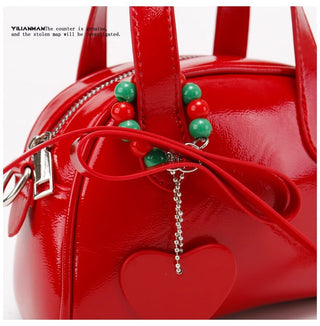 red bridal bag