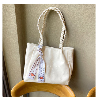 woven belt tote
