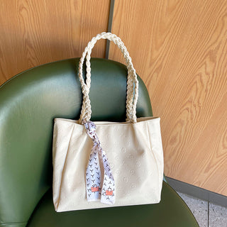 woven belt tote