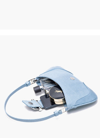 blue retro lock bag
