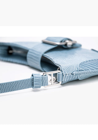 blue retro lock bag