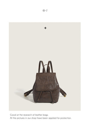 brown retro backpack