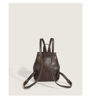 brown retro backpack