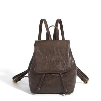 brown retro backpack