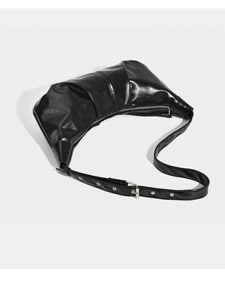 pleated croissant bag
