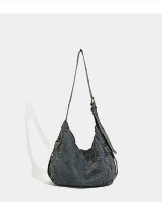 washed denim tote