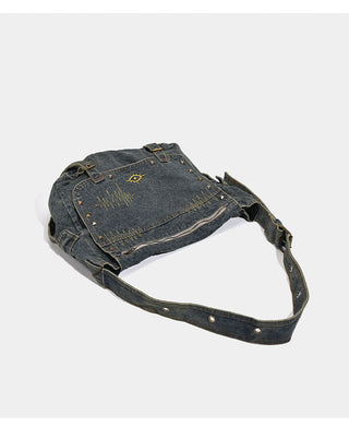 washed denim tote