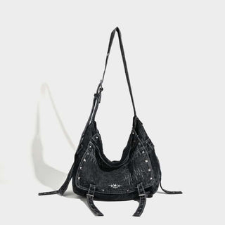 washed denim tote