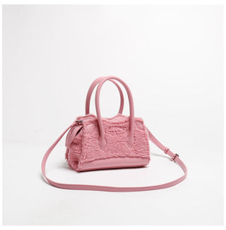 fur square bag