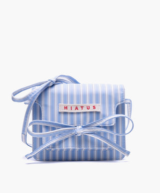 striped bow bag