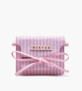 striped bow bag