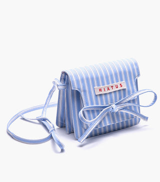 striped bow bag