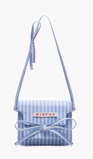striped bow bag