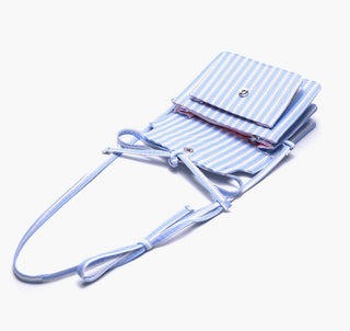striped bow bag