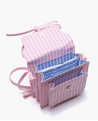 striped bow bag