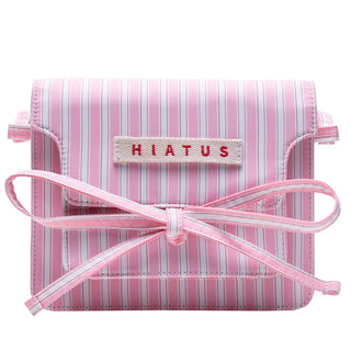 striped bow bag