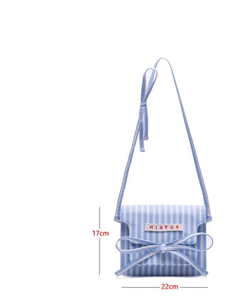 striped bow bag