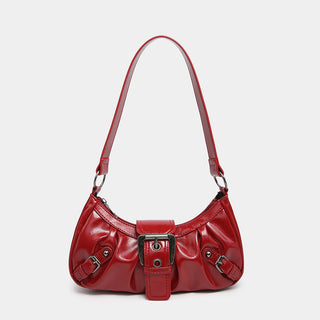 Y2K red eather Shoulder bag
