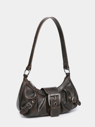 Y2K red eather Shoulder bag