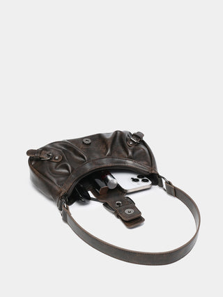 Y2K red eather Shoulder bag