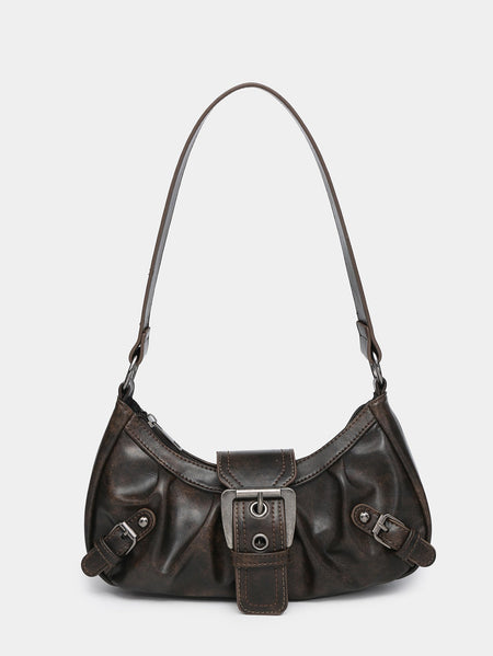 Y2K red leather Shoulder bag