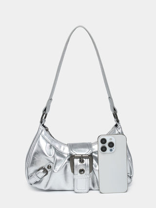 Y2K red eather Shoulder bag