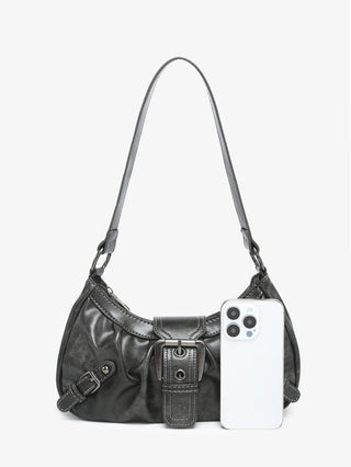 Y2K red eather Shoulder bag